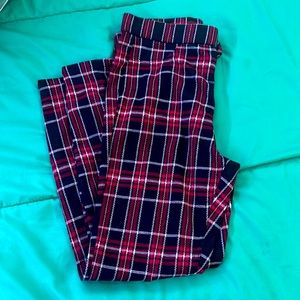 Red & Black Plaid Dress Pants